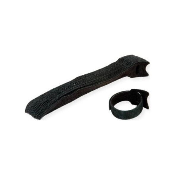 Organizer Value VALUE rzep z pętelką, 20 sztuk, 20 mm, czarny, 15 cm