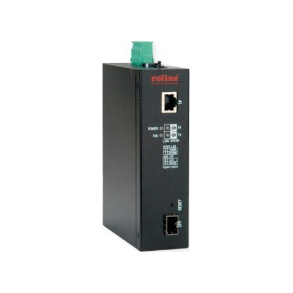 Adapter USB Roline Konwerter przemysłowy ROLINE Gigabit Ethernet - światłowód o podwójnej prędkości 100/1000, z funkcją PoE