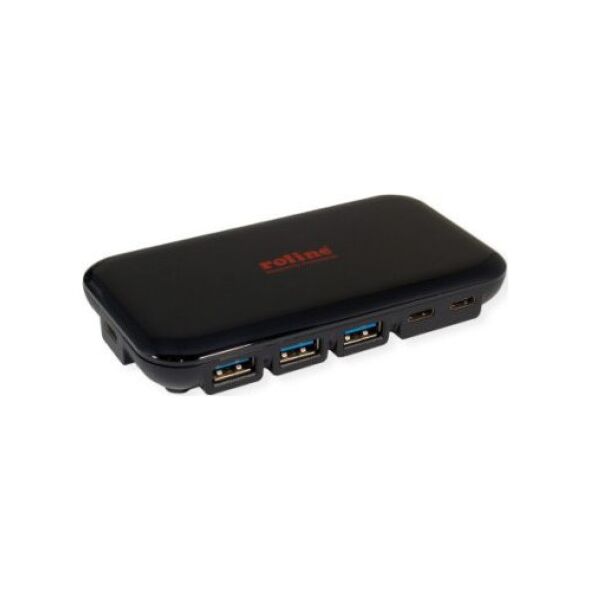 HUB USB Roline Koncentrator ROLINE USB 3.2 Gen 2, 7-drożny (3x typ C + 4x typ A)