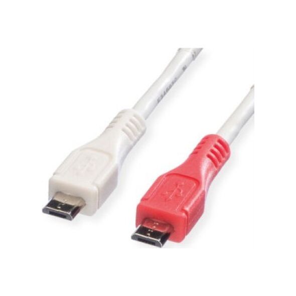 Kabel USB Value USB-A - micro-B 0.3 m Biały