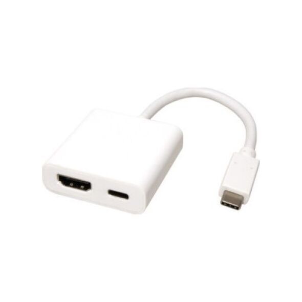 Adapter AV Roline ROLINE Display Adapter USB typu C - HDMI, + 1x PD typu C, M/F