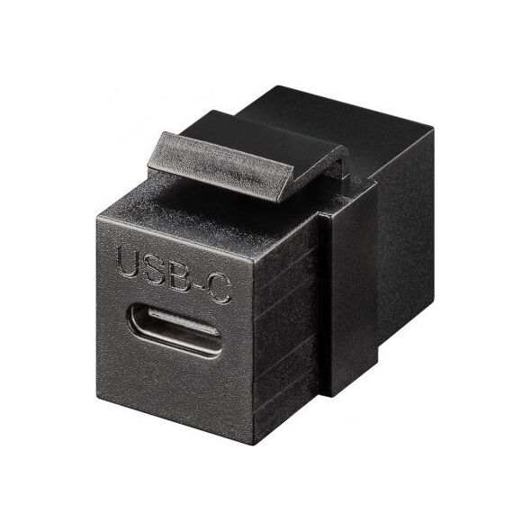 Adapter USB Goobay Moduł Keystone Złącze USB-C, USB 3.2 Gen 2 (10 Gbit/s), czarny - Wersja kolorystyczna czarny