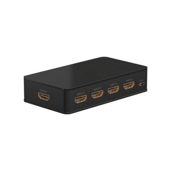 Goobay Ręczny przełącznik HDMI 4 do 1 (4K @ 60 Hz)