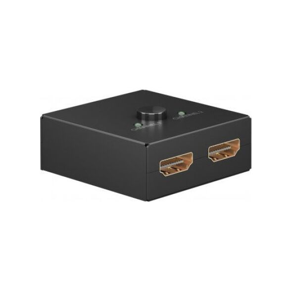 Goobay Ręczny przełącznik HDMI 2 do 1 (4K @ 30 Hz)