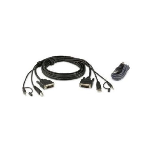 Kabel Aten ATEN 2L-7D02UDX2 Zestaw kablowy USB DVI-D Dual-Link Secure KVM