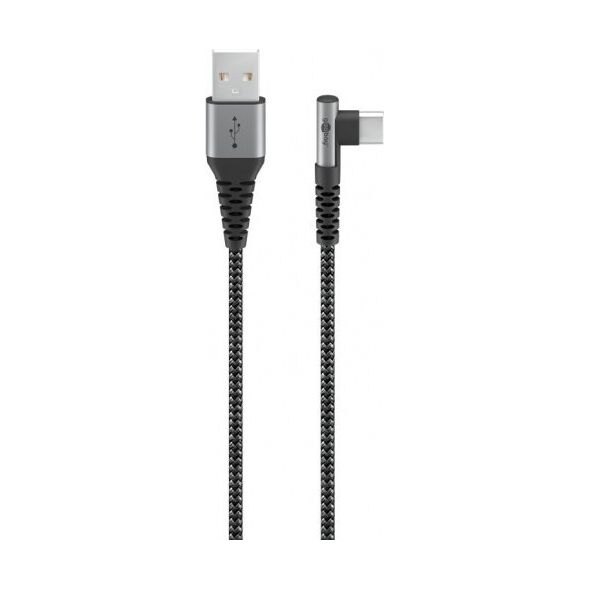 Kabel USB Goobay USB-C - USB-A 1 m Szary