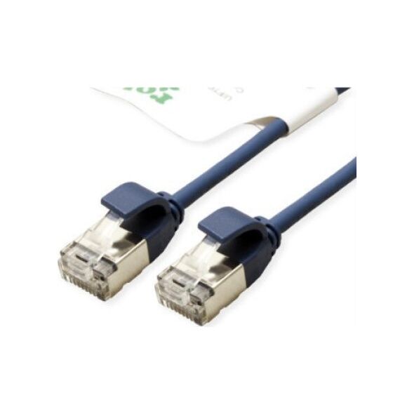 Roline ROLINE GREEN F/UTP DataCenter Patch Cord Cat.6A (Class EA), LSOH, bardzo cienki, niebieski, 1,5 m