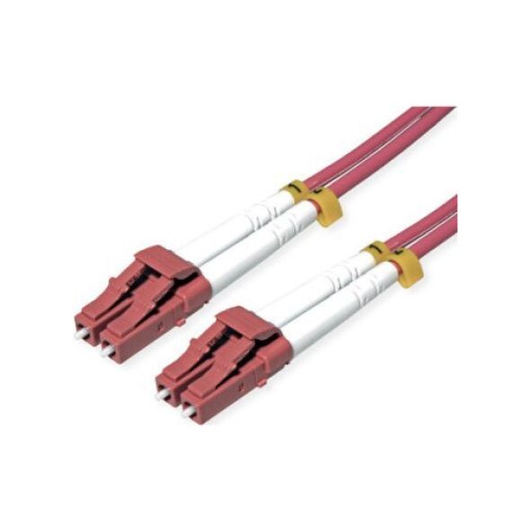 Roline Kabel światłowodowy ROLINE 50/125m OM4, LC/LC, w oplocie stalowym, LSOH, fioletowy, 3 m