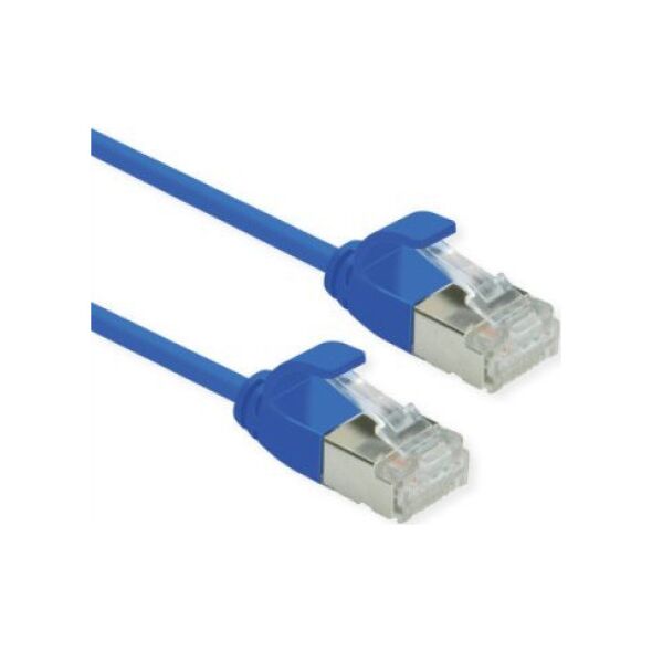 Roline ROLINE F/UTP DataCenter Patch Cord Cat.6A (Class EA), LSOH, bardzo cienki, niebieski, 5 m