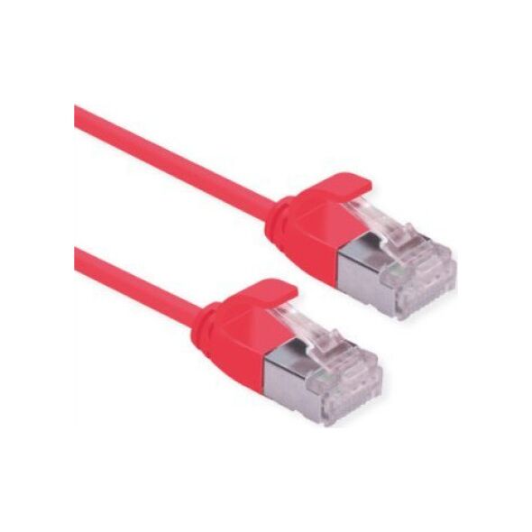 Roline ROLINE F/UTP DataCenter Patchkabel Cat.6A (Class EA), LSOH, extra dun, rood, 2 m