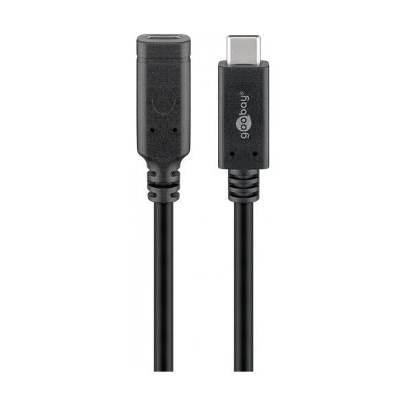 Kabel USB Goobay USB-C - USB-C 1 m Czarny