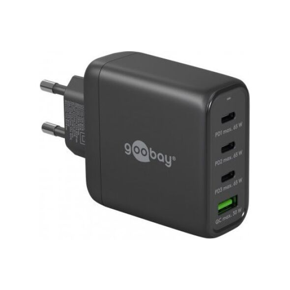 Ładowarka Goobay Wieloportowa szybka ładowarka USB-C PD (68 W), czarny