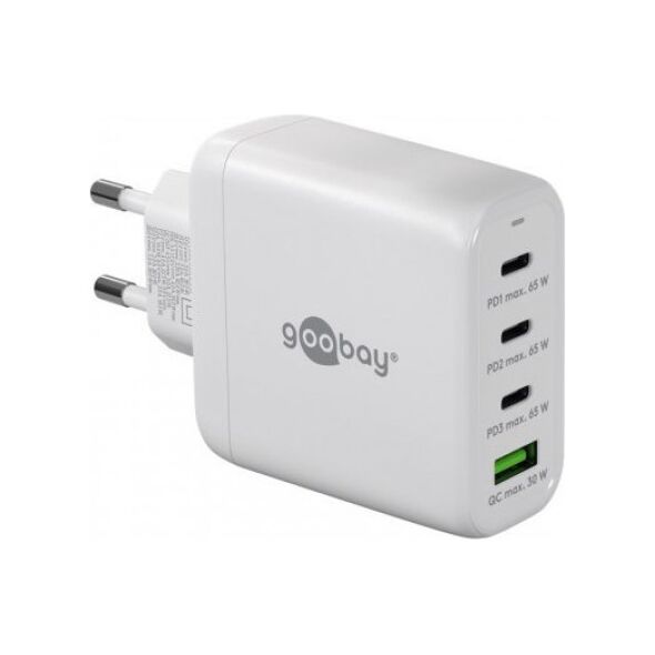 Ładowarka Goobay Wieloportowa szybka ładowarka USB-C PD (68 W), biały