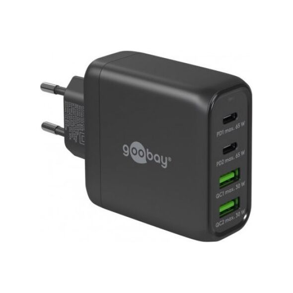 Ładowarka Goobay Wieloportowa szybka ładowarka USB-C PD (68 W), czarny