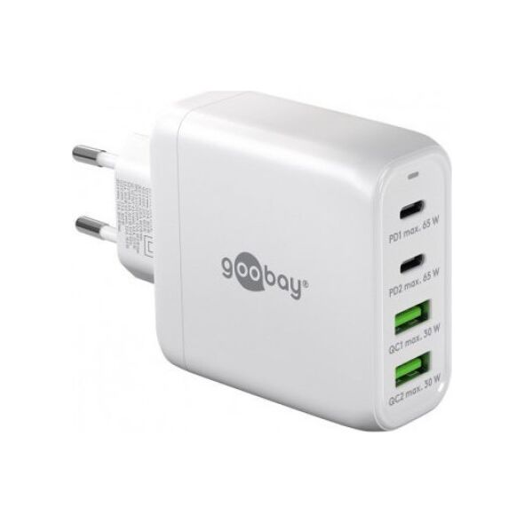 Ładowarka Goobay Wieloportowa szybka ładowarka USB-C PD (68 W), biały