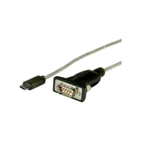Kabel USB Roline USB-C - RS-232 1.8 m Czarny