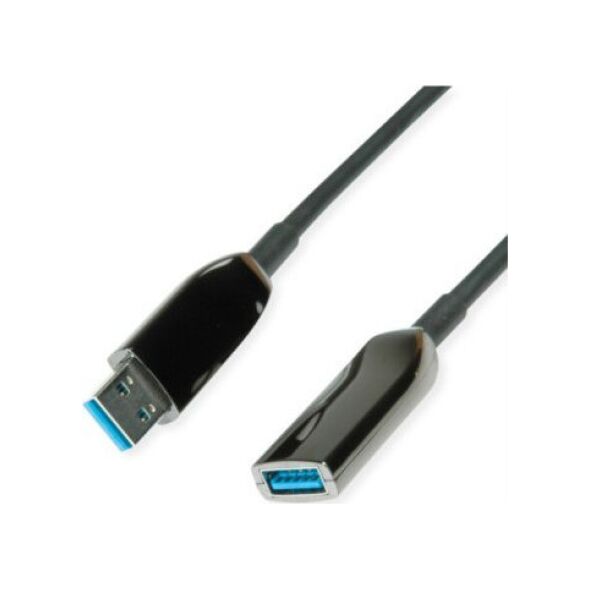 Kabel USB Roline USB-A - USB-A 10 m Czarny (12.04.1075)