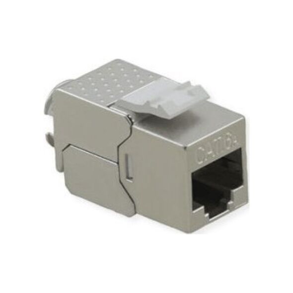Value VALUE Cat.6A (Class EA) Keystone, RJ-45, ekranowany, beznarzędziowy, SLIM.