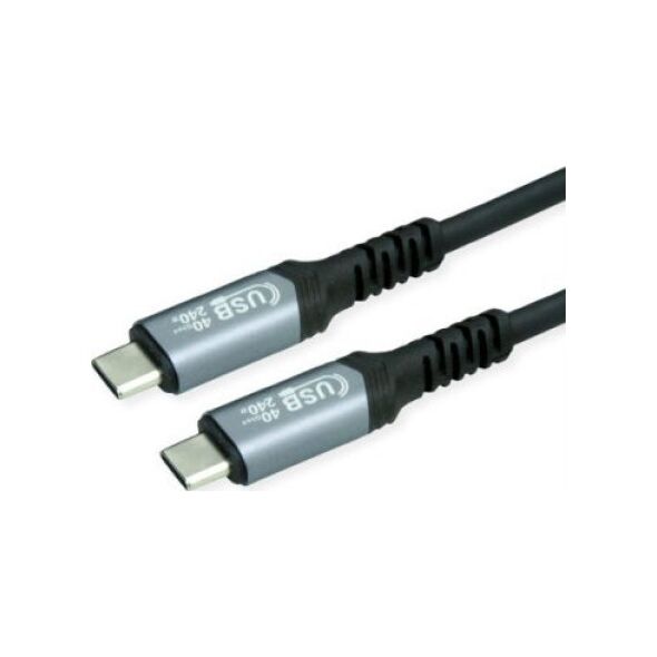 Kabel USB Value USB-C - USB-C 0.8 m Czarny