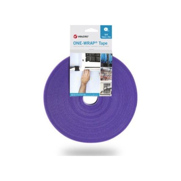Velcro Taśma VELCRO One Wrap 10 mm, fioletowa, 25 m