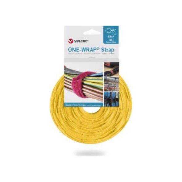 Velcro Taśma VELCRO One Wrap 20 mm x 330 mm, 100 sztuk, żółta