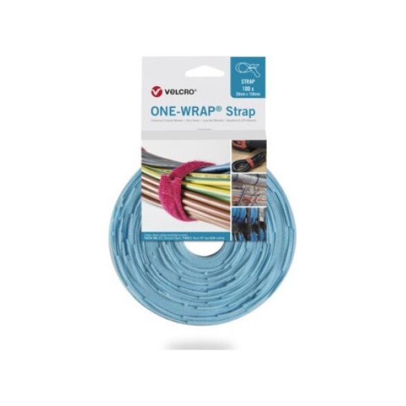 Velcro Taśma VELCRO One Wrap 25 mm x 300 mm, 100 sztuk, turkusowa