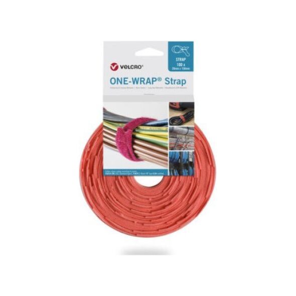 Velcro Taśma VELCRO One Wrap 25 mm x 300 mm, 100 sztuk, pomarańczowa