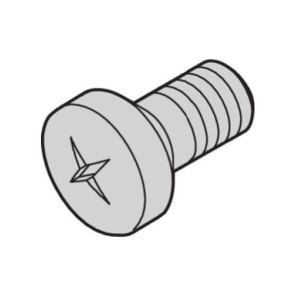 SCHROFF Śruba z łbem walcowym SCHROFF, Pozidrive, z wgłębieniem krzyżowym M2.5x8, stal niklowana