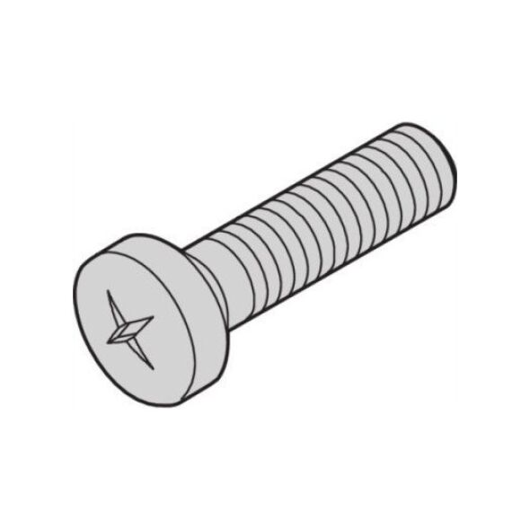 SCHROFF Śruba głowicy cylindrów SCHROFF, Pozidrive, z rowkiem krzyżowym M2.5x16, stal niklowana