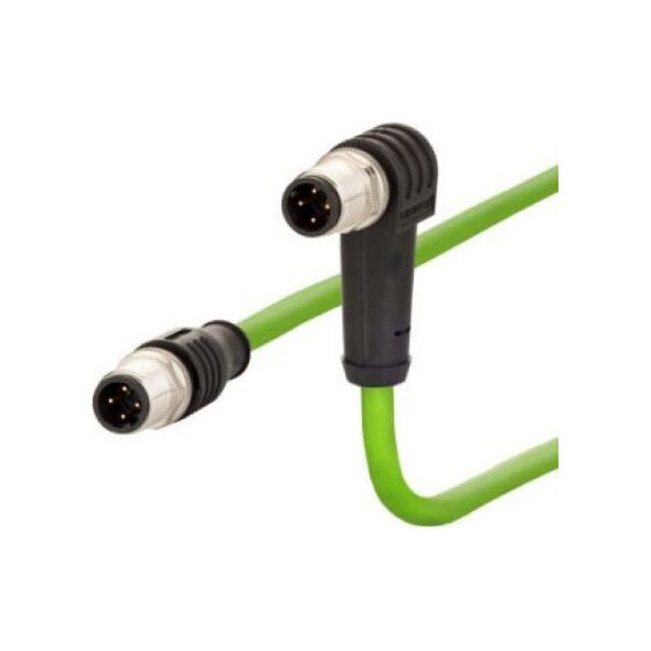 Metz METZ CONNECT kabel połączeniowy M12 męski-M12 męski, 4-biegunowy z kodem D, hakowy, 5 m