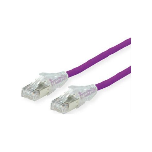 DTWYLER DTWYLER Kabel krosowy kat. 6A (klasa EA) S/FTP, CU 7702 flex LSOH, AMP v2, fioletowy, 0,5 m