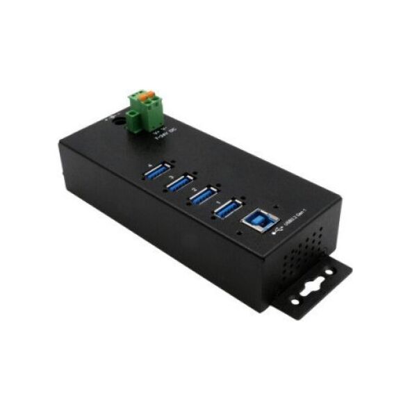 Exsys EXSYS EX-1186HMVS-2 4-portowy koncentrator USB 3.2 Gen 1 z ochroną przeciwprzepięciową ESD 15KV