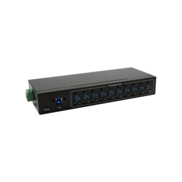 Exsys EXSYS EX-11220HMVS 10-portowy metalowy koncentrator USB 3.2 Gen 1 z chipsetem VIA VL811+