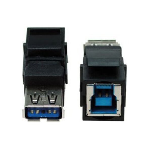 Adapter AV Bachmann BACHMANN Złącze Keystone USB 3.0 B/A żeńsko-żeńskie czarne