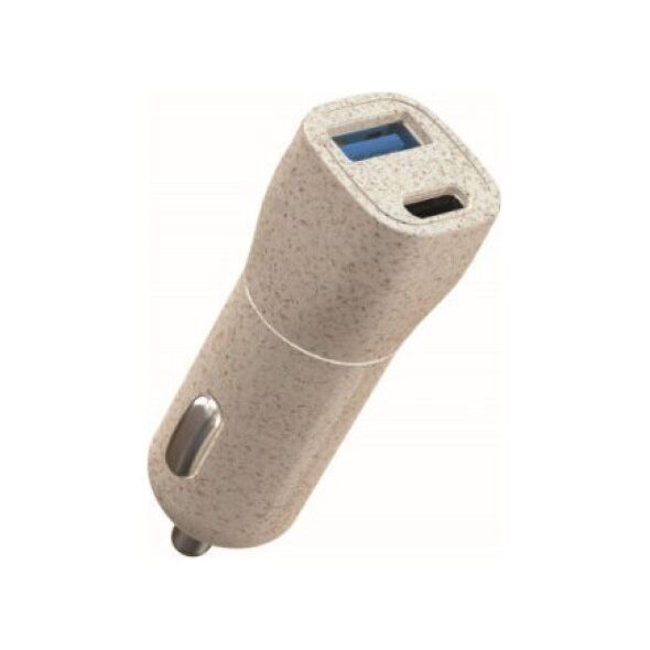 Ładowarka Triton BIOnd Ładowarka samochodowa dwa porty USB-C i USB-A 38W PD Eco-friendly recykling