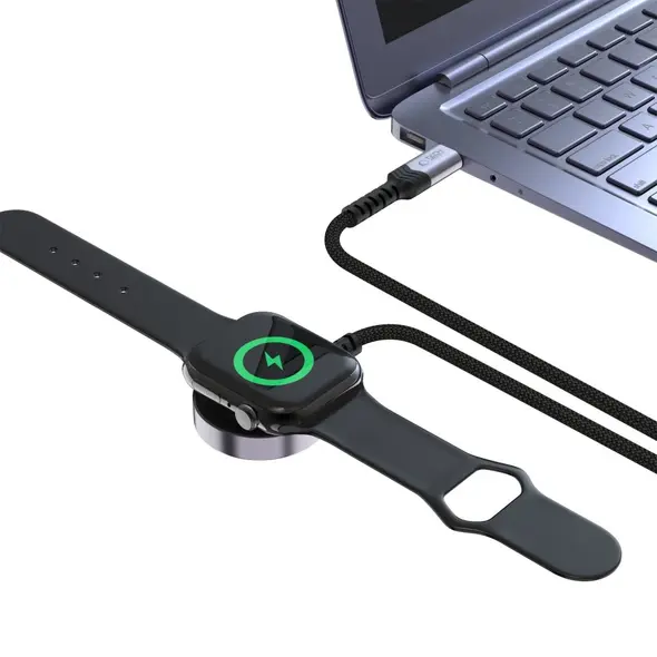 Tech-Protect MC01 Ultraboost Magnetic Charger USB-C Cable 120cm Apple Watch Black