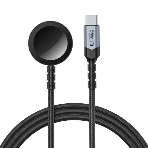 Tech-Protect MC01 Ultraboost Magnetic Charger USB-C Cable 120cm Apple Watch Black