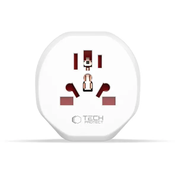 Tech-Protect Universal Travel Adapter From EU White