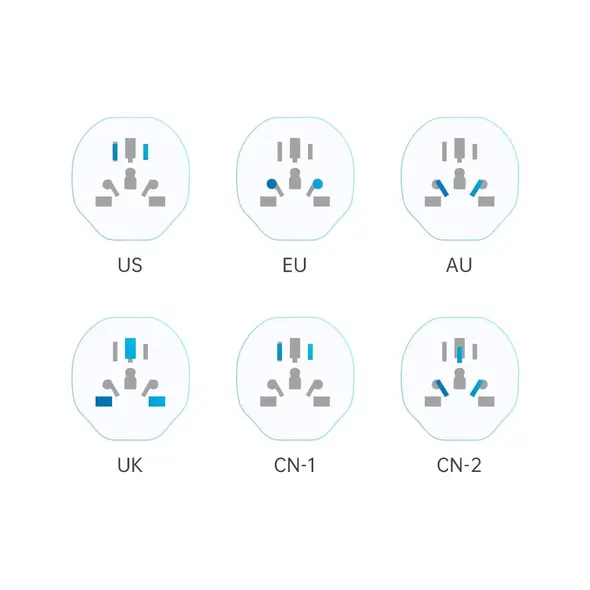 Tech-Protect Universal Travel Adapter From EU White