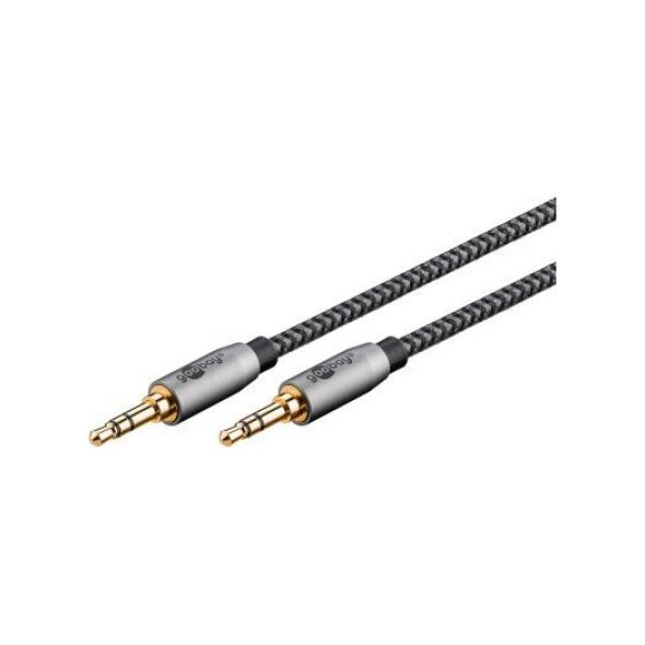 Kabel Goobay Kabel połączeniowy audio AUX, 3,5 mm stereo, 5 m, Sharkskin Grey - Długość kabla 5 m