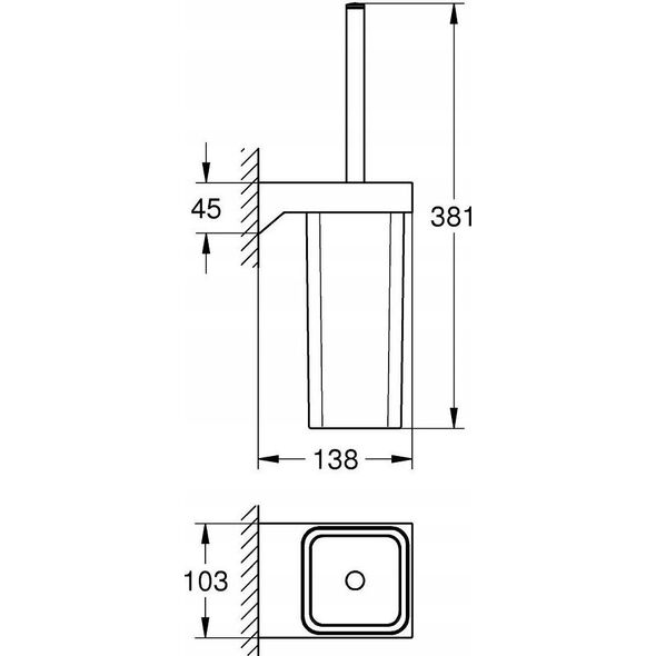Grohe Selection Cube Szczotka toaletowa (komplet)