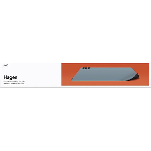 Uniq UNIQ Hagen dwustronna magnetyczna podkładka na biurko czarno-niebieski/midnight black-washed blue