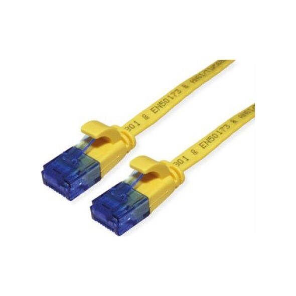 Value VALUE Patchkabel UTP, Cat.6A (Class EA), extra plat, geel, 5 m