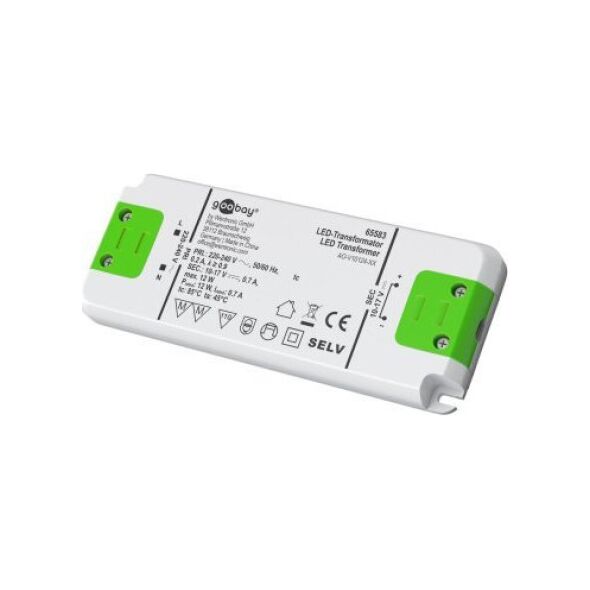 Goobay Transformator prądu stałego do LED 17 V (DC)/12 W