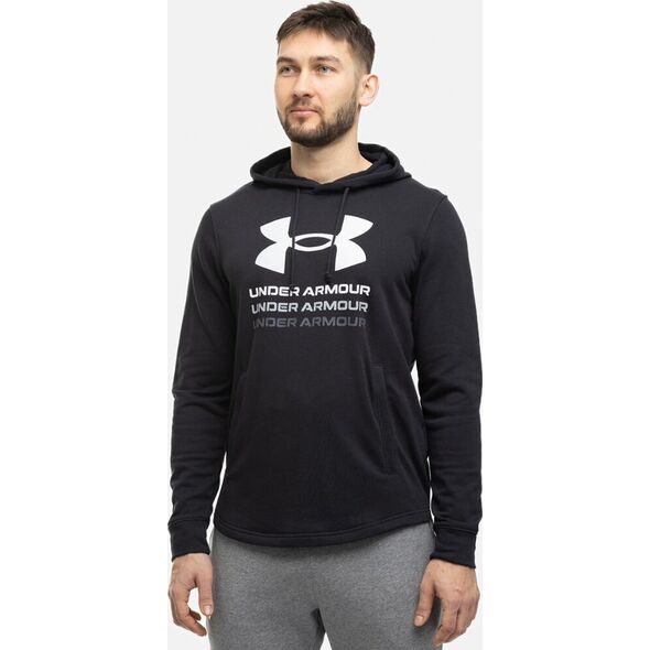 Under Armour Bluza męska Under Armour UA Rival Terry Graphic Hoodie czarna 1386047 001 M