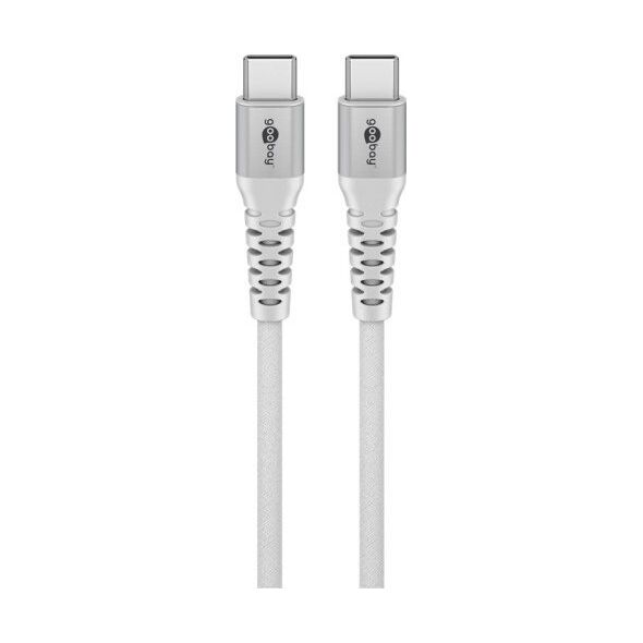 Kabel USB Goobay USB-C - USB-C 1 m Biały (70193)