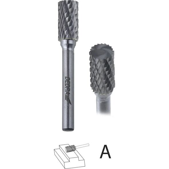 Dedra Frezy trzpien.do metalu 6szt zestaw,trzpień 6mm,węglik wolfr