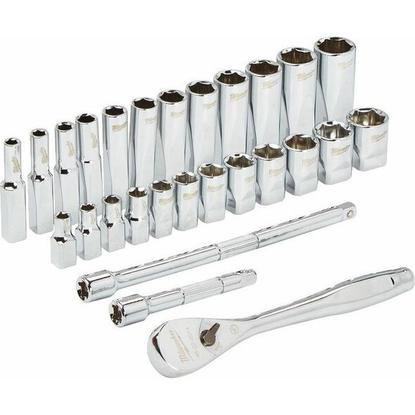 Milwaukee MILWAUKEE SOCKET SET 28 pcs. 1/4" WITH RATCHET