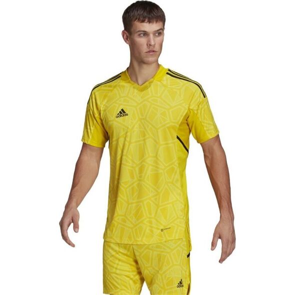 Adidas Koszulka męska adidas Condivo 22 Goalkeeper Jersey Short Sleeve żółta HF0138 S