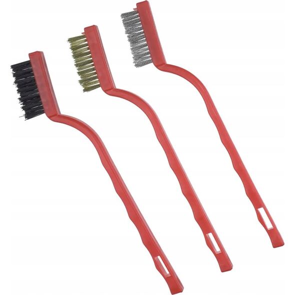 Dedra Zestaw szczotek 3szt, 3-rzędowe,175mm, uchwyt plastik